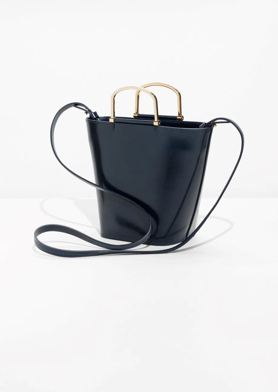 Currently Loving Other Stories Navy Bucket Bag Rose Ivy